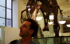 Philip Armstrong (and T Rex) at the American Museum of Natural History.