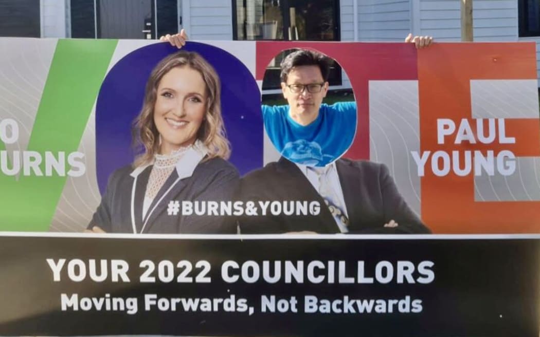 Howick Ward councillor Paul Young said nearly 20 of his campaign billboards this year have been defaced.