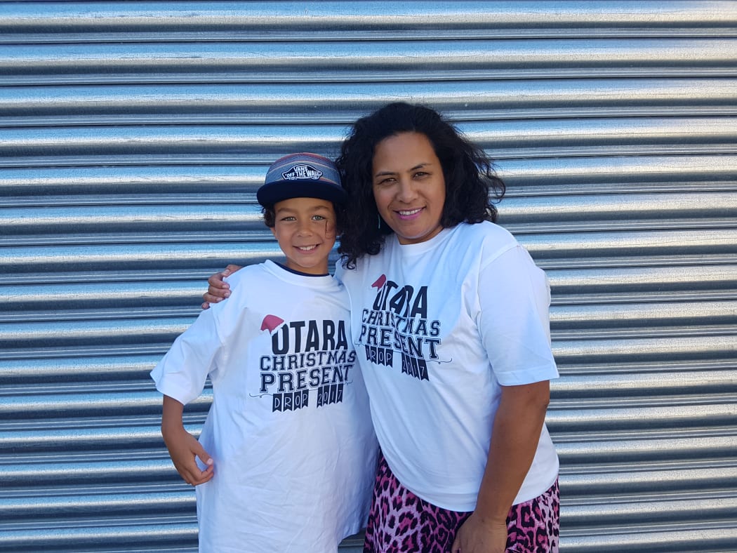 Evangeline Smith with her 8-year-old son Dylan