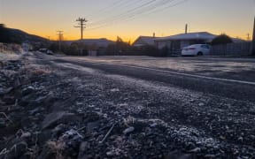 Icy roads in Dunedin's hill suburbs.
