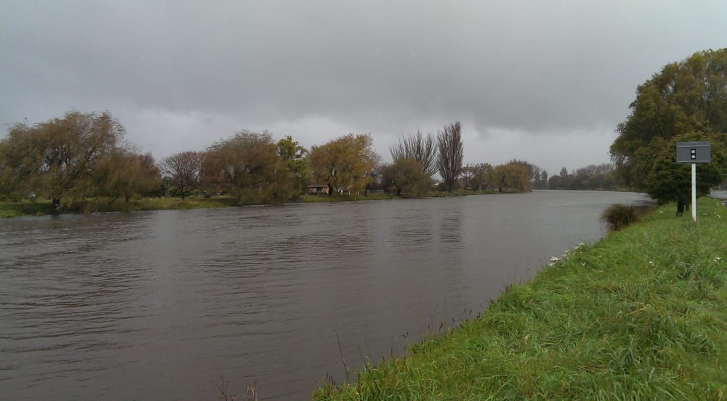 Christchurch's Avon River after heavy rain on Tuesday