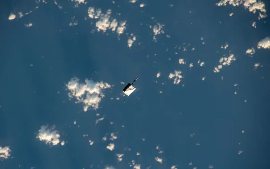 The toolbag is orbiting earth.