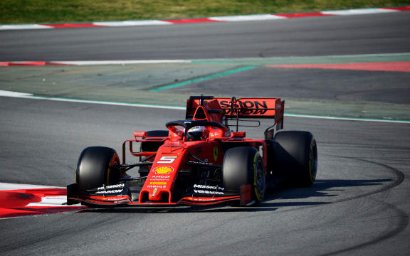 Sebastian Vettel of the Ferrari Team.