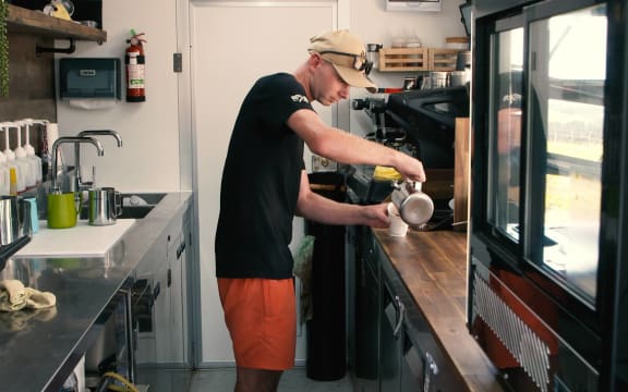 Matt Lang has to close his coffee business during the roadwork.