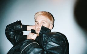 Jack Panther in a cool leather jacket