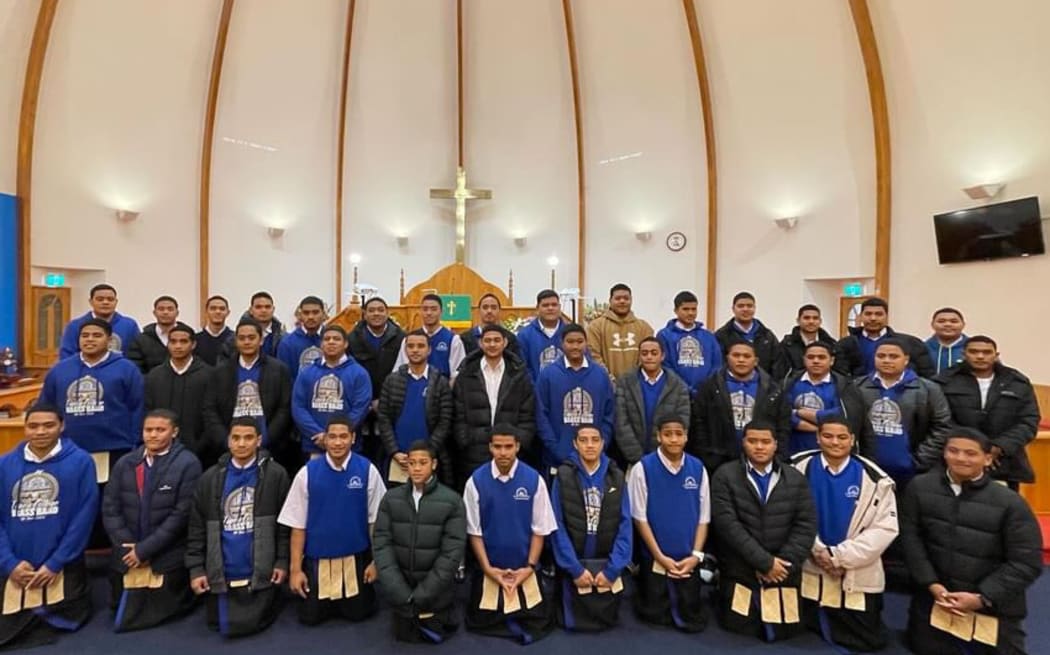 Tupou College's brass band for the Pacific Festival of Brass in Aotearoa.