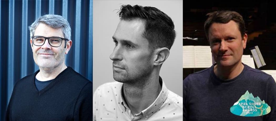 SOUNZ Contemporary award finalists 2019: Chris Watson, Chris Gendall, Michael Norris.
