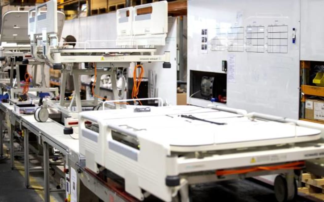 Howard Wright hospital bed assembly line