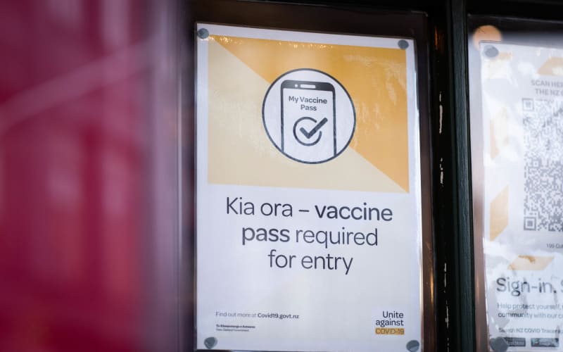 Vaccine Pass Requirement Sign