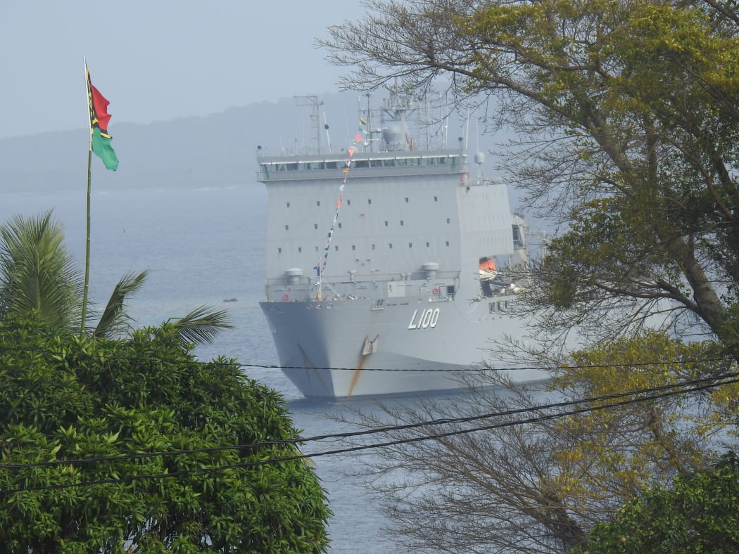 An Australian vessel in Port Vila