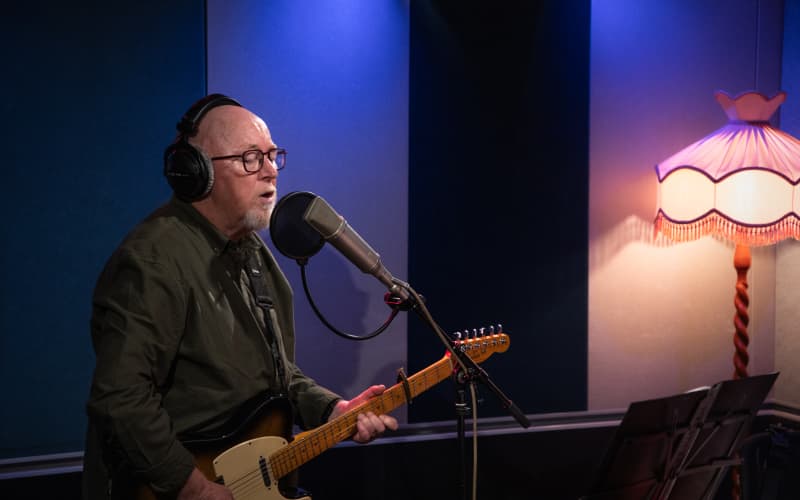Dave Dobbyn in performing live at RNZ for NZ Live.