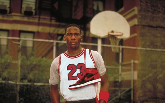 Michael Jordan with some Nike Air Jordans