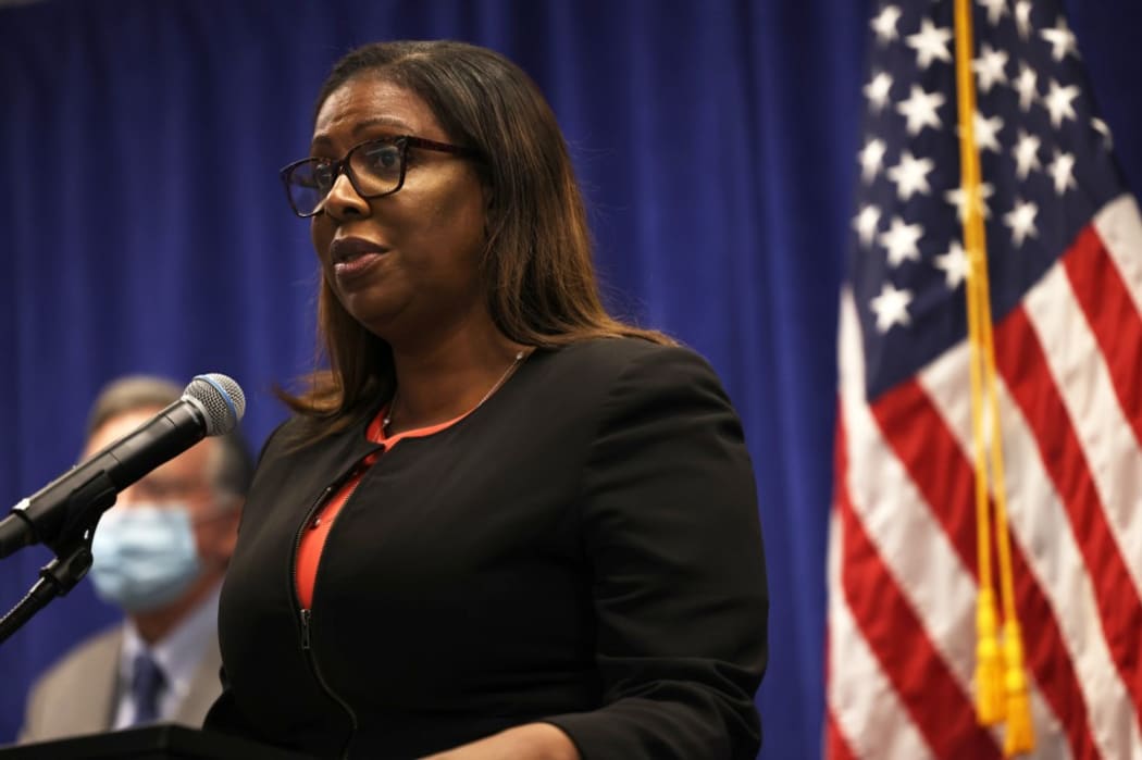 NEW YORK, NEW YORK - AUGUST 06: AUGUST 06: New York State Attorney General Letitia James speaks during a press conference announcing a lawsuit to dissolve the NRA on August 06, 2020 in New York City.