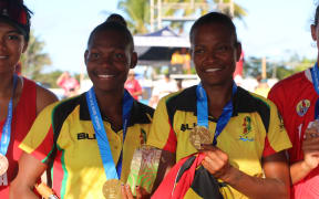 Vanuatu defeated Tahiti in straight sets to win the women's beach volleyball final at the Pacific Games