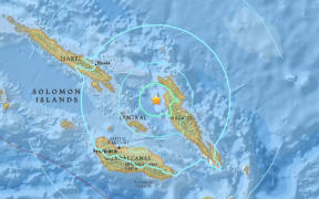 The epicentre of Friday's 6.2 earthquake was 20km west-northwest of Auki, capital of Malaita province.