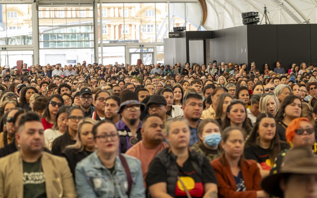 WIPCE 2025 attendees fill out Auckland's Cloud for the beginning of the conference.