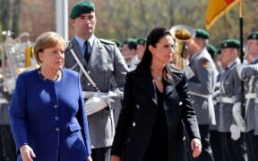German Chancellor Angela Merkel and New Zealand's Prime Minister Jacinda Ardern.
