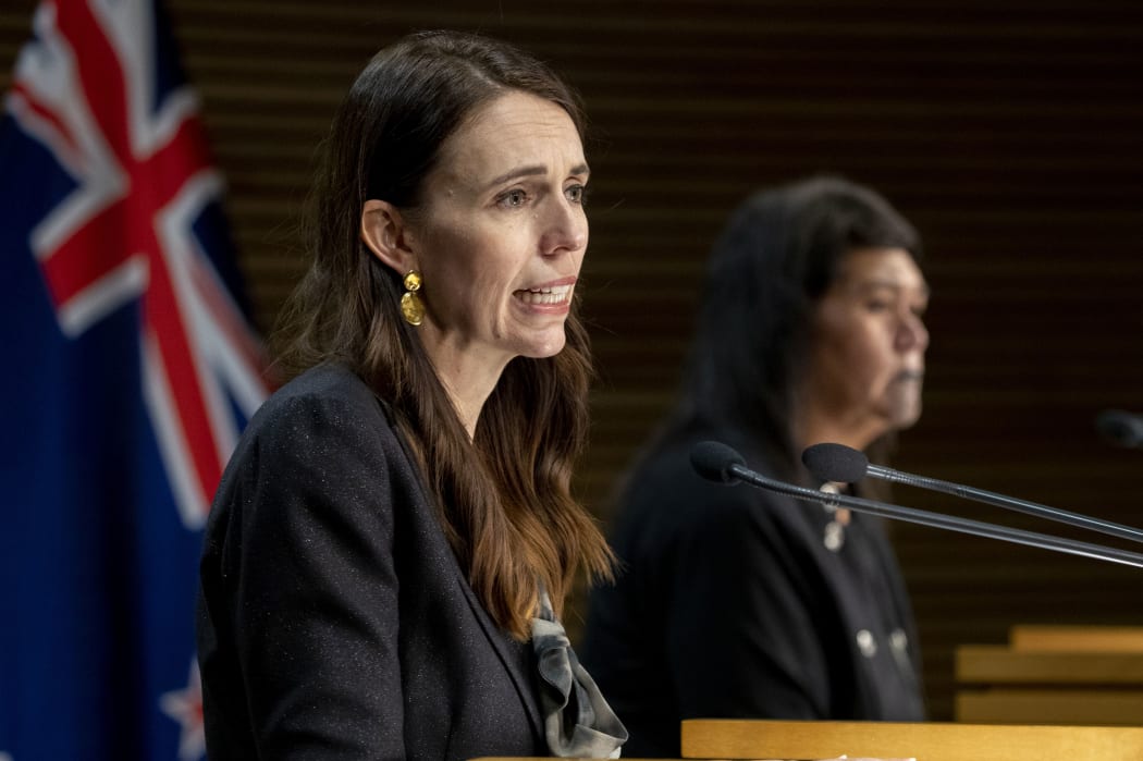 - POOL - Prime Minister Jacinda Ardern during the post-Cabinet press conference with Foreign Affairs Minister Nanaia Mahuta, Parliament, Wellington. 07 March, 2022.  NZ Herald photograph by Mark Mitchell