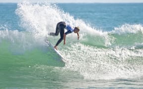 Professional surfer Ellie-Jean Coffey competes in the New Zealand Surf Festival in Taranaki on 1 May 2014.