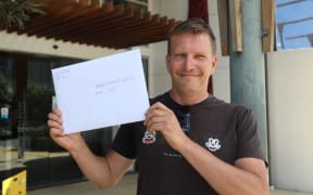 Hope resident and urban planner Timo Neubauer presented his petition to the Tasman District Council on Wednesday.
