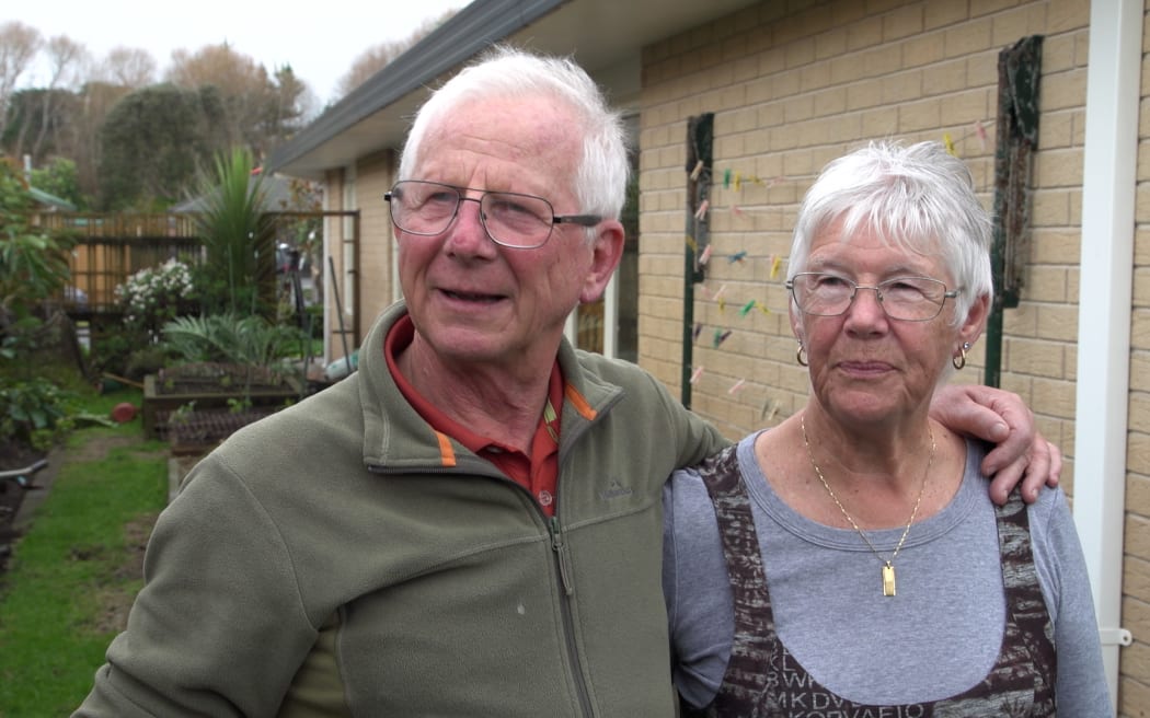 Roger and Mavis Smith whose house was damaged by tornado in Kāpiti Coast