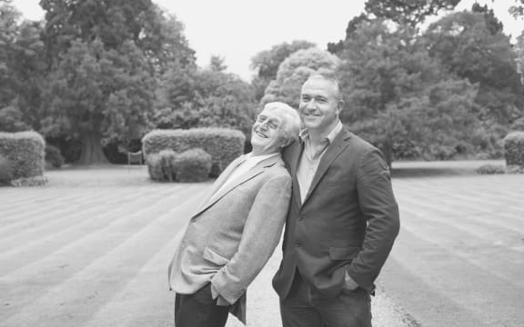 Sir Michael and his son Mike Parkinson