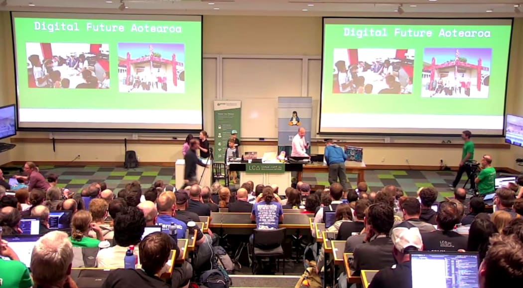 Linux.Conf in at Canterbury University.