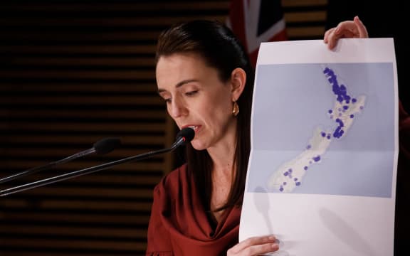 Prime Minister Jacinda Ardern, and Director-General of Health Dr Ashley Bloomfield hold a Covid 19 update and Post Cabinet press conference in the Beehive Theatrette.