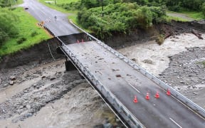 Bridge washout just after Mt Hercules heading south
