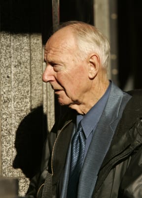 (AUSTRALIA OUT) Retired "child-shock" psychiatrist Dr Selwyn Leeks escaped scrutiny by promising never to practise again. Pic shows his arrival at mediation session. 20 July 2006. THE SUNDAY AGE Picture by KEN IRWIN. (Photo by Fairfax Media via Getty Images via Getty Images)