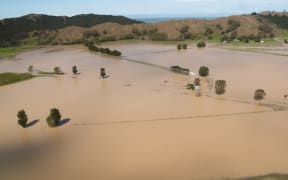 Floods engulf farmland along East Cape
