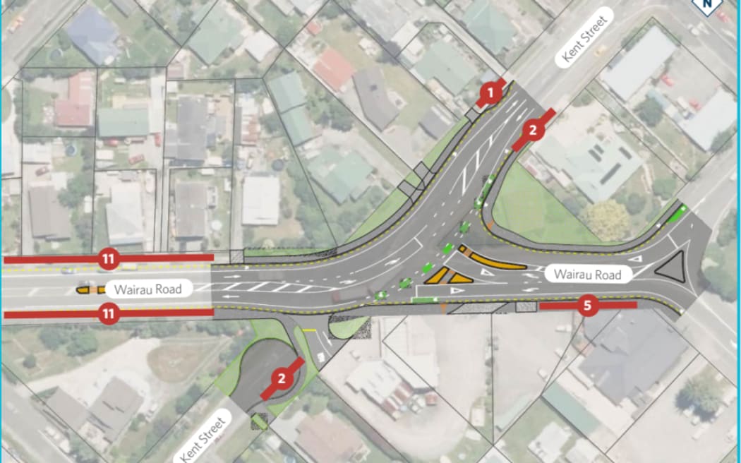 As part of a realignment of SH1 through Picton changes have been proposed to the intersection of State Highway 1 and Wairau Road.