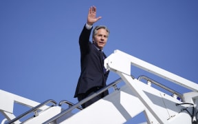 US Secretary of State Antony Blinken boards a plane as he departs Joint Base Andrews, Maryland, on 21 October, 2024, en route to the Middle East.