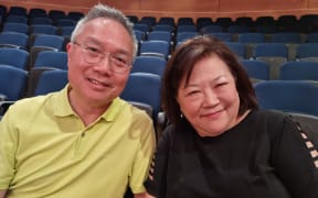 Oberlin Conservatory of Music's Piano Department chair Alvin Chow (left) and classical pianist Angela Cheng.