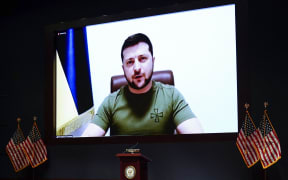 Ukraine President Volodymyr Zelensky addresses the US Congress on 16 March 2022