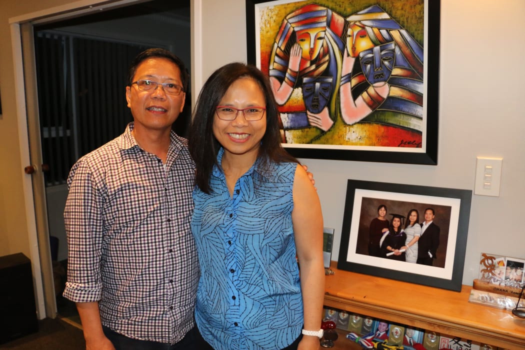 Ric Benitez and his wife Resi at home in Upper Hutt