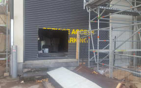 The fire started at the back of the building.