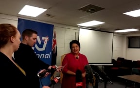 Paula Bennett speaks to media after Simon Bridges pulled out of the race for deputy PM.