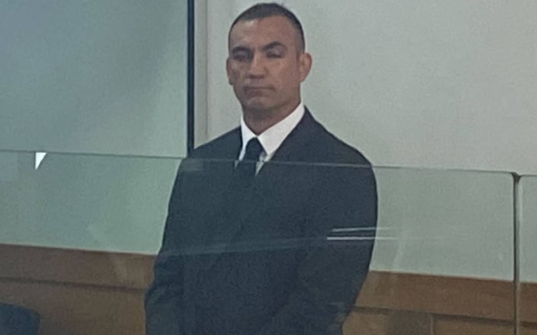 Wiremu Gray, a hit-and-run driver who killed former actor Lionel "Doeboy" Allan, at an earlier appearance in Waitakere District Court.