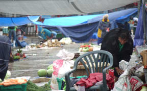The heavy rain has played havoc at markets in the western Fiji town of Nadi.