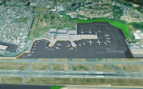 Artist impression of Wellington Airport upgrade.