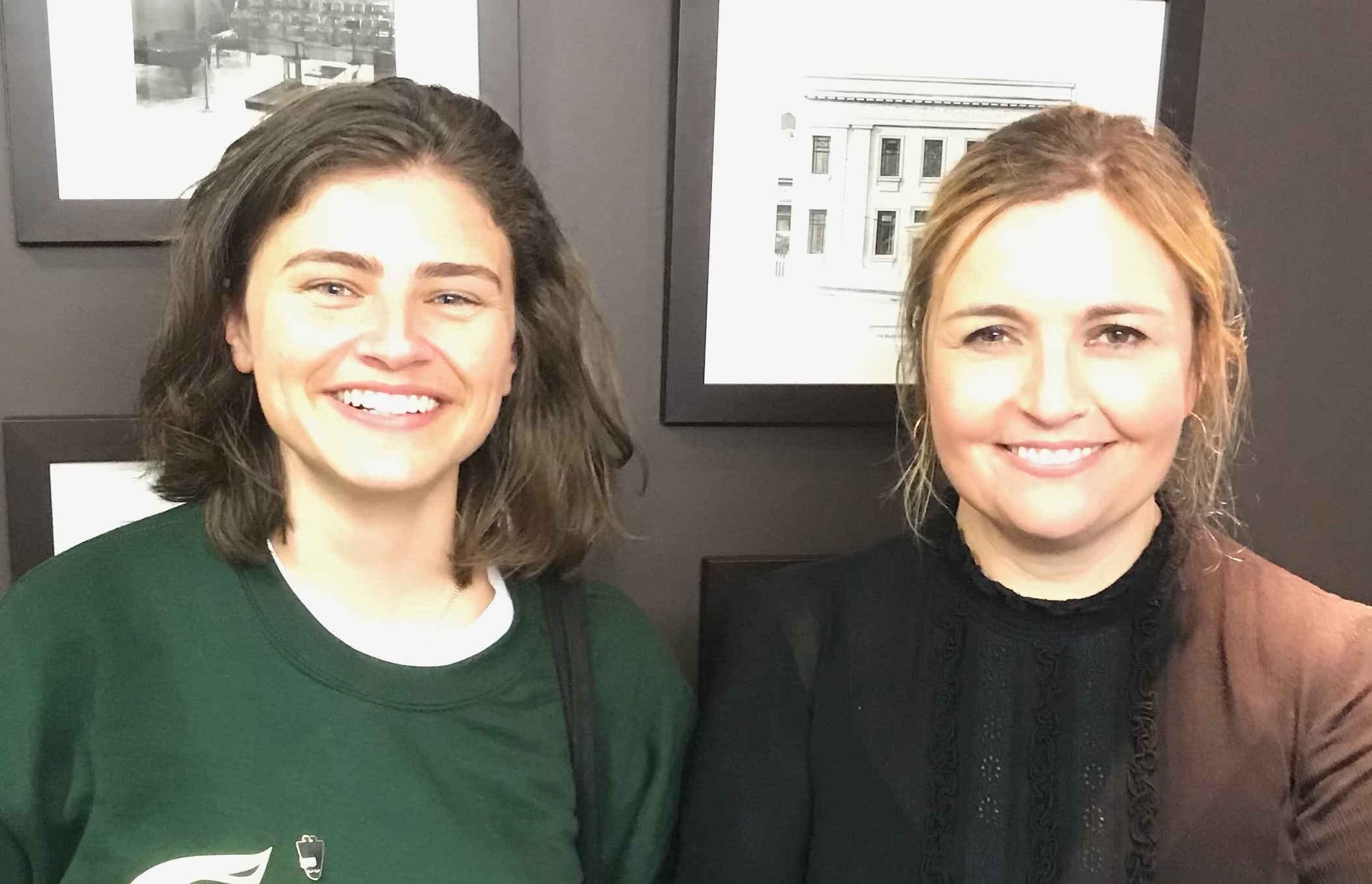 Green MP Chlöe Swarbrick with Music 101 host Charlotte Ryan