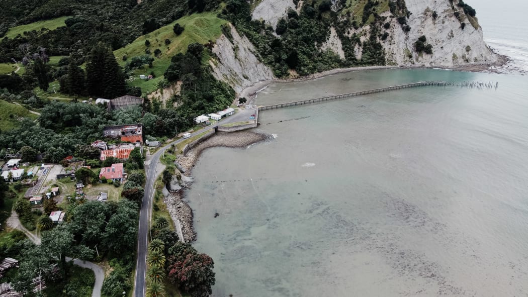 The historic wharf at the northern end of Tokomaru Bay