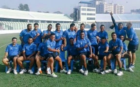 The Fiji Under 19 team at the World Cup in Bangladesh.