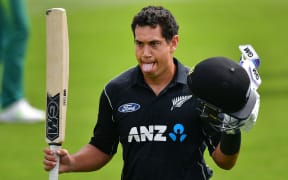 Ross Taylor celebrates.
