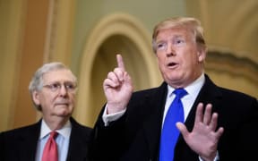 Senate Majority Leader Senator Mitch McConnell and  President Donald Trump picutred in March 2019.