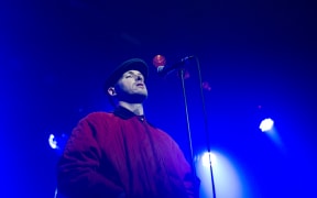 Tom Scott of Avantdale Bowling Club, on stage at the Powerstation 2019.