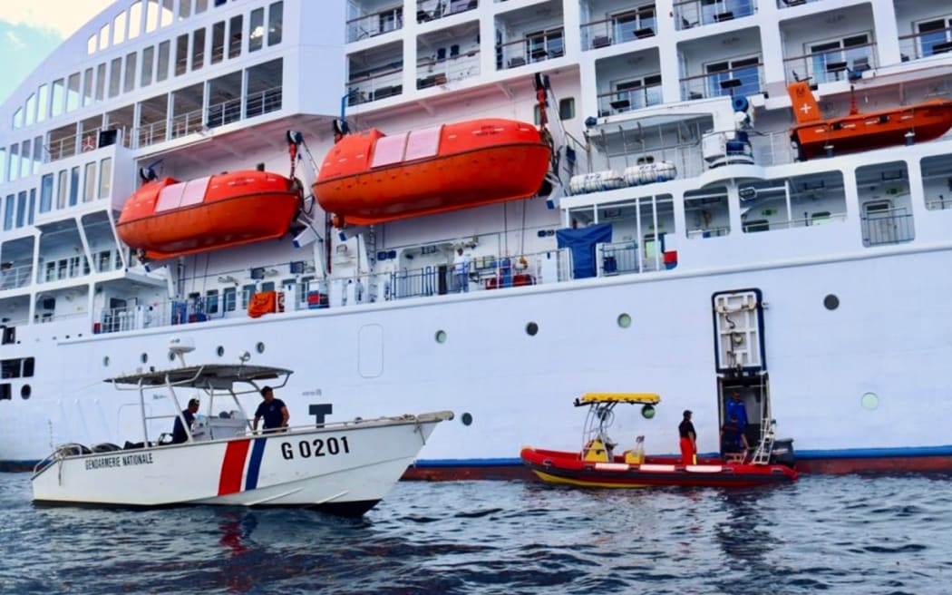 French security forces in security exercise ahead of French Olympics surfing events at Teahupoo