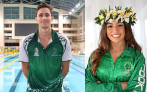 Cook Island swimmers, Wesley Roberts and Kirsten Fisher-Marsters, get ready for Tokyo.