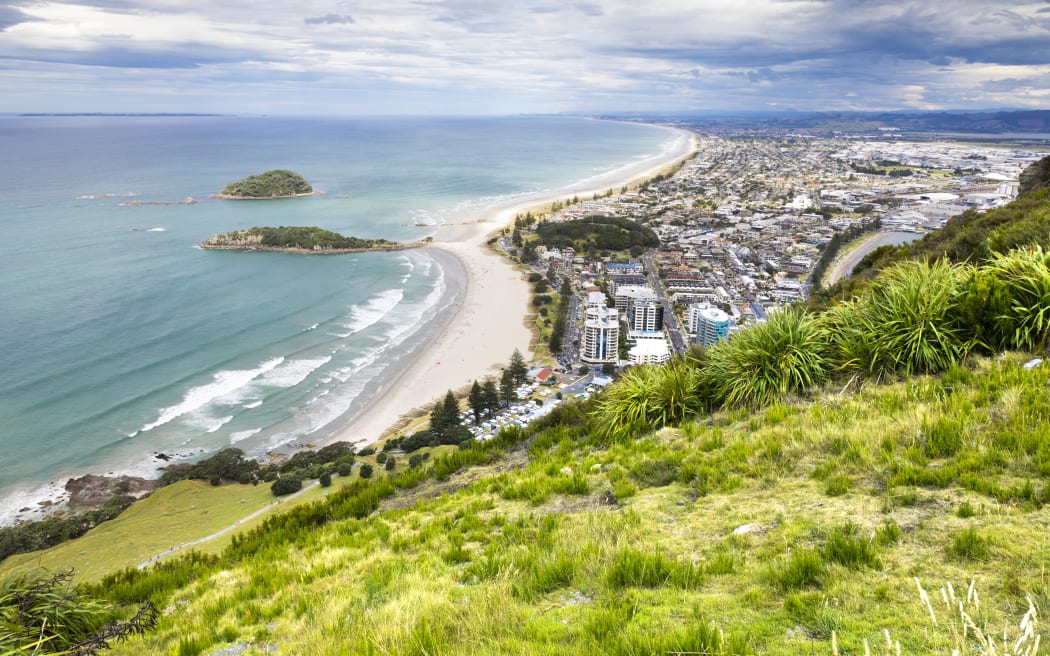The view from Mount Maunganui, Tauranga.